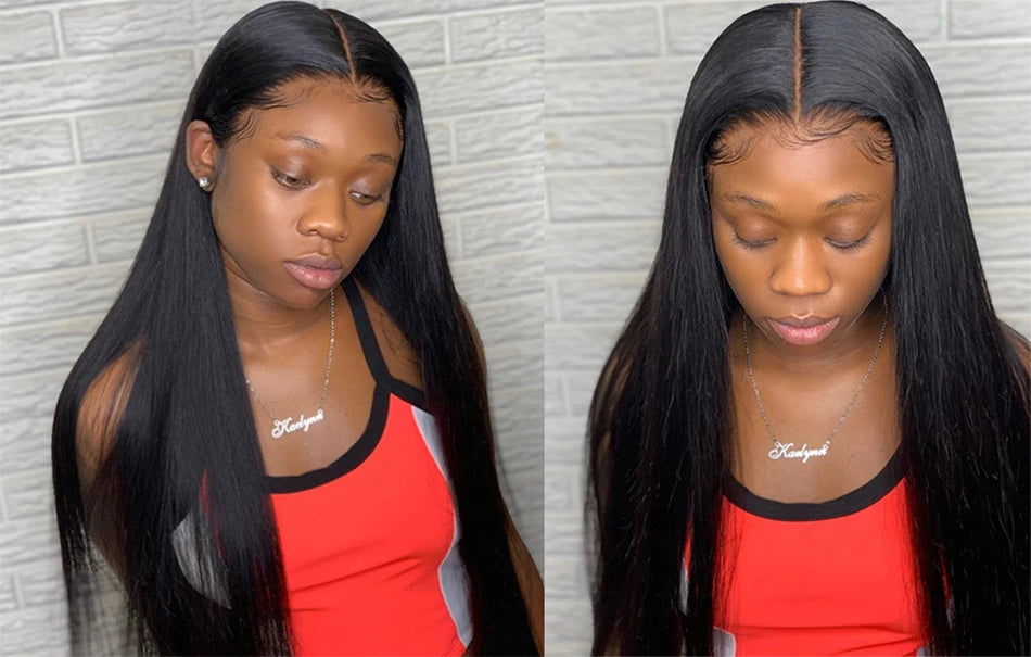 Glueless Wig Human Hair Ready To Wear 13X4 Pre Cut Bone Straight HD Transparent Lace Frontal Wig Human Hair Wigs 4x4 Closure Wig