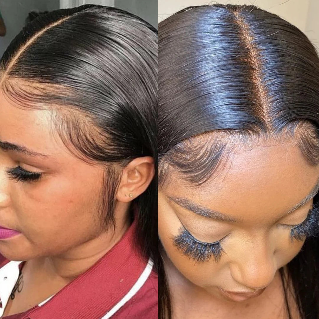 Wear And Go Glueless 100% Human Hair Wig HD Lace Bone Straight Short Bob 13x4 Lace Frontal Wig Ready To Go Wigs Pre Cut No Lace