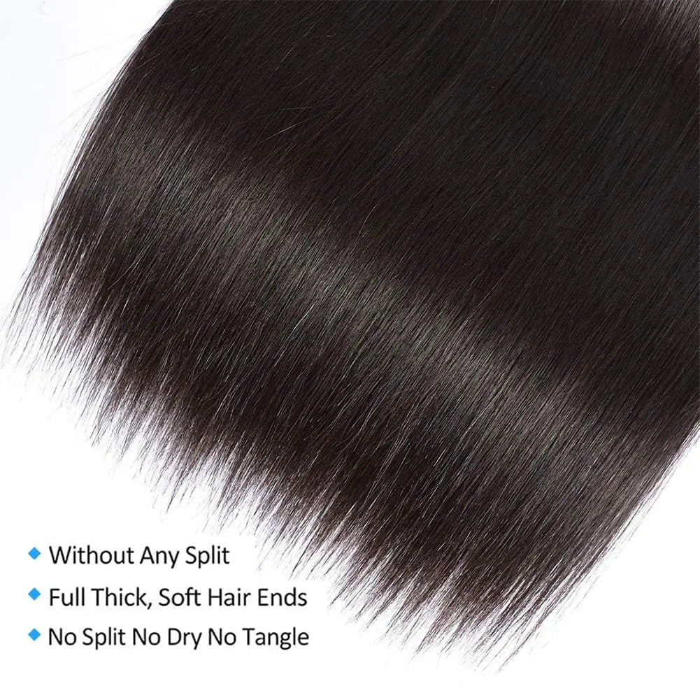 Brazilian Straight Bundles Human Hair 100% Unprocessed Virgin Human Hair Bundles Straight Double Weft Quick Weave Hair 3 Bundles