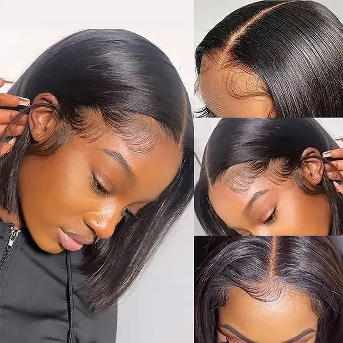 Glueless Wigs Human Hair 13×6 HD Lace Frontal Wig 13×4/360 HD Lace PrePlucked With Baby Hair Brazilian Short Bob Wig Wear And Go