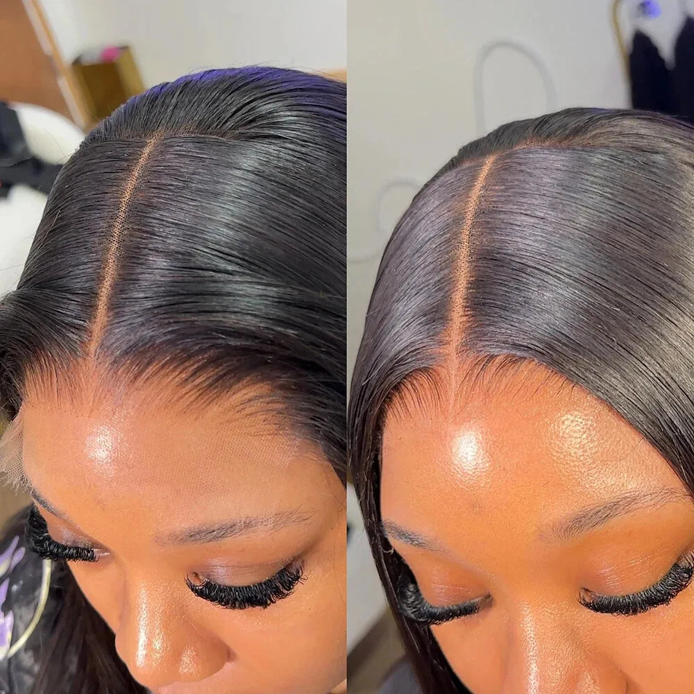 5x5 Glueless Wig Human Hair Ready To Wear Pre-Cut Lace Ready To Go Glueless Wigs Straight Lace Front Human Hair Wig For Women