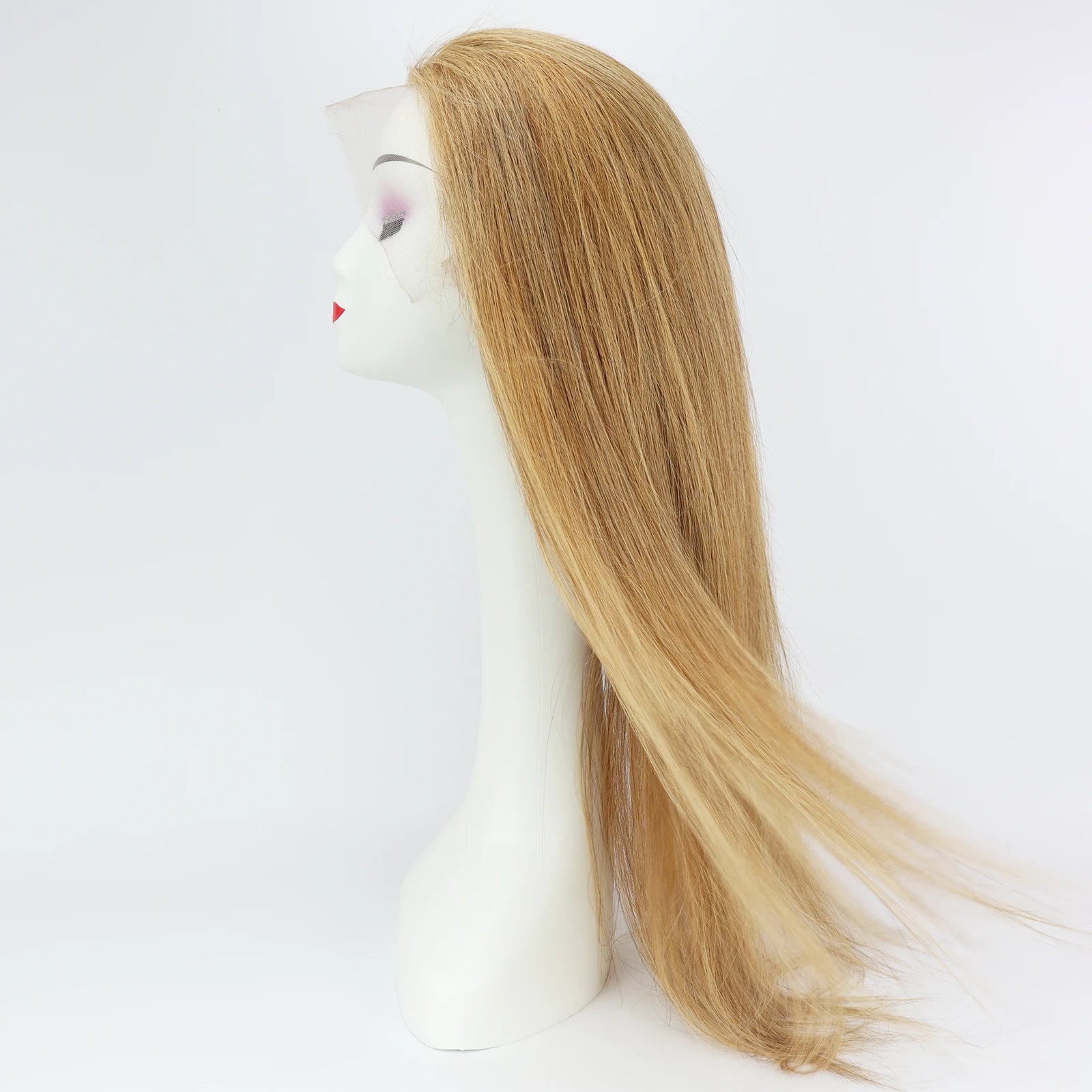 Full HD Lace Wig for Women #27 Honey Blonde 100% Remy Human Hair Invisible Lace Glueless Wig Bleached Knots Natural Straight