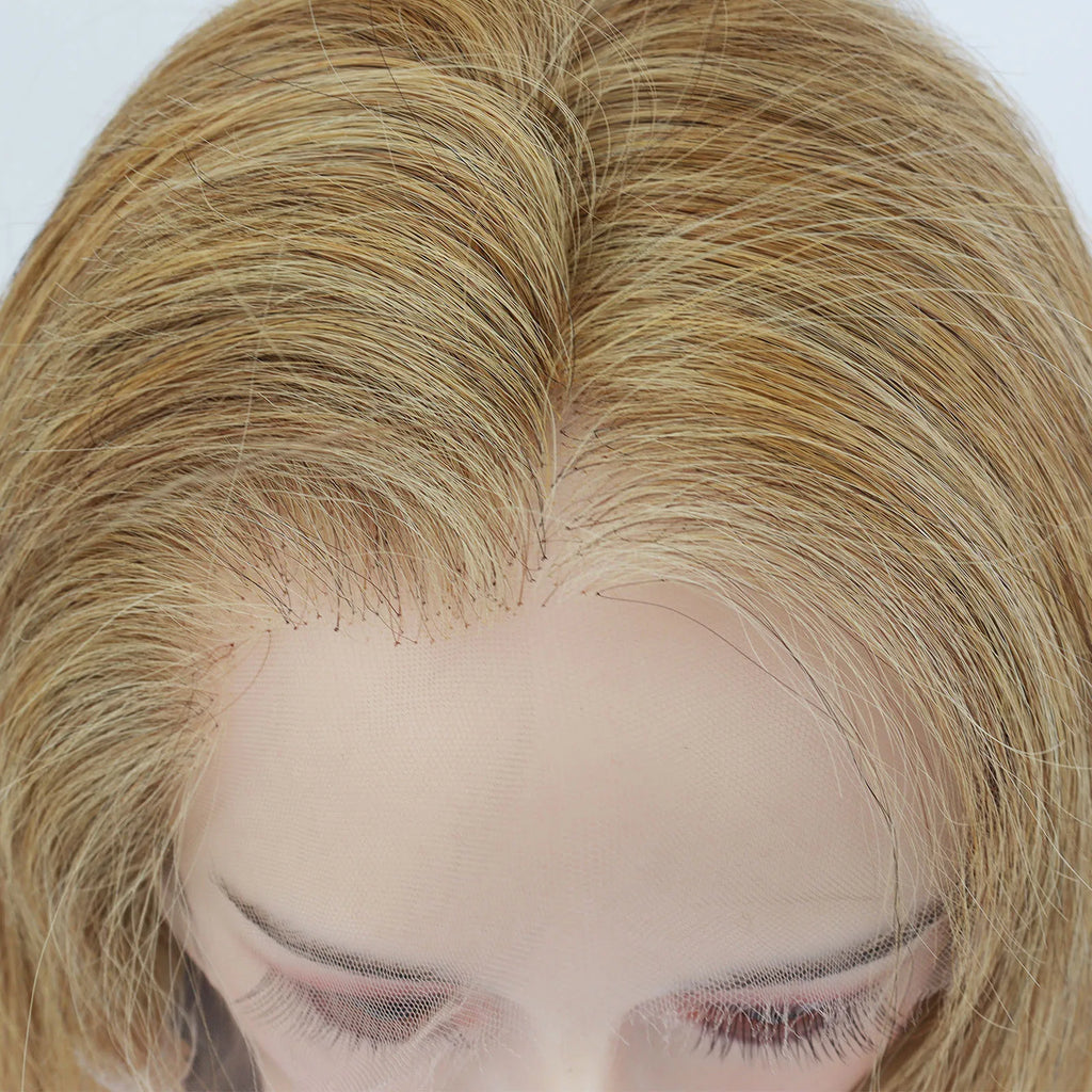 Full HD Lace Wig for Women #27 Honey Blonde 100% Remy Human Hair Invisible Lace Glueless Wig Bleached Knots Natural Straight