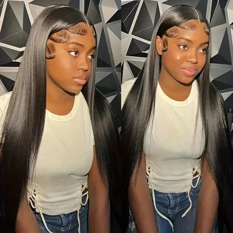 5x5 Glueless Wig Human Hair Ready To Wear Pre-Cut Lace Ready To Go Glueless Wigs Straight Lace Front Human Hair Wig For Women