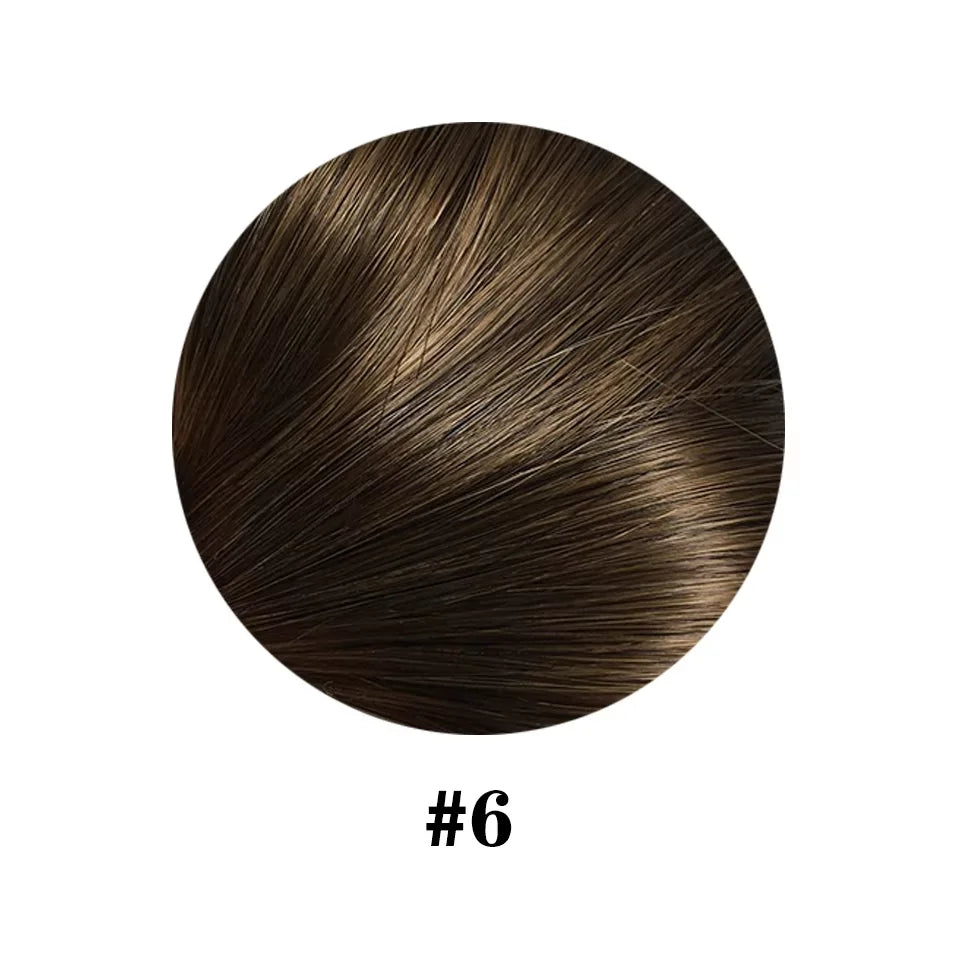 Clip in Hair Extensions Real Human Hair Straight 100% Brazilian Remy Human Hair Clip on Chocolate Brown 10-26 inch For Women