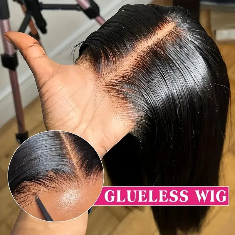 5x5 Glueless Wig Human Hair Ready To Wear Pre-Cut Lace Ready To Go Glueless Wigs Straight Lace Front Human Hair Wig For Women