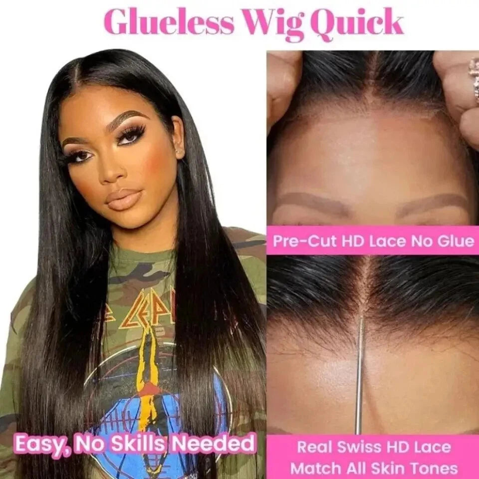 Wear To Go Glueless HD Lace Wig Human Hair Straight 5x5 Closure Human Hair Wigs Brazilan Human Hair 100% Real Pre Plucked 30inch