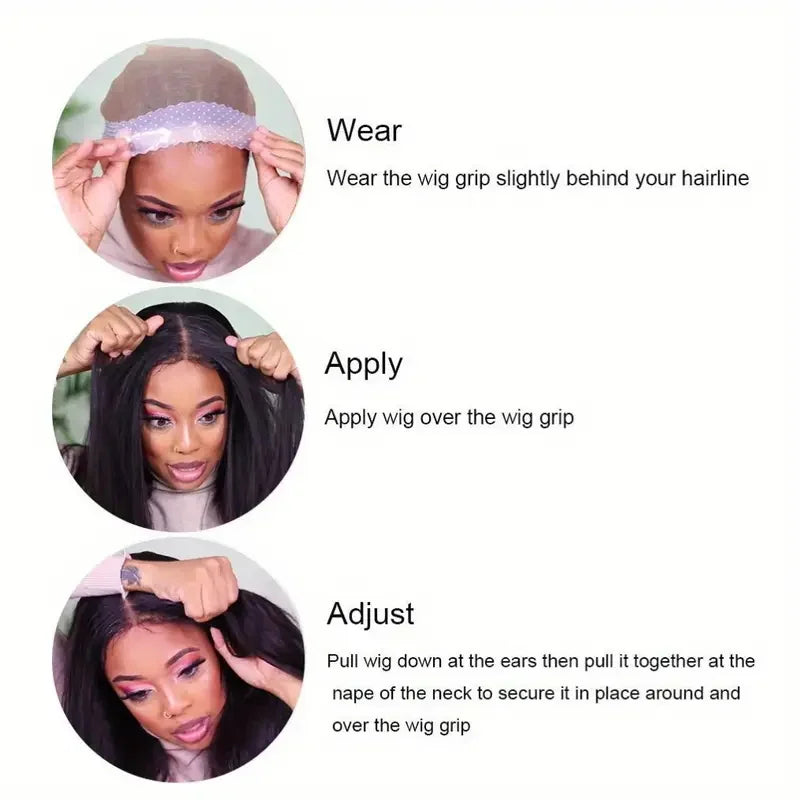 Non-Slip Silicone Wig Grip Band Securely Hold Your Wig in Place with Transparent Headbands Durable Comfortable Hair Accessories