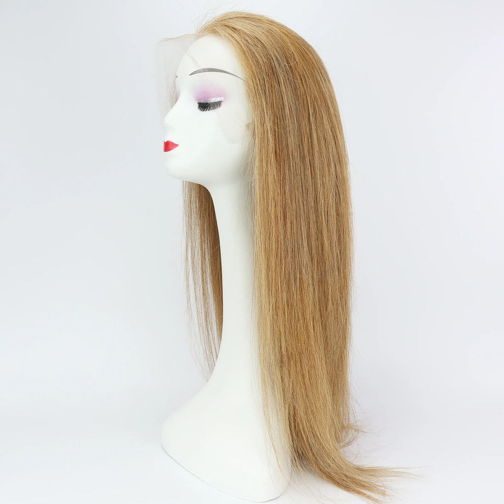 Full HD Lace Wig for Women #27 Honey Blonde 100% Remy Human Hair Invisible Lace Glueless Wig Bleached Knots Natural Straight