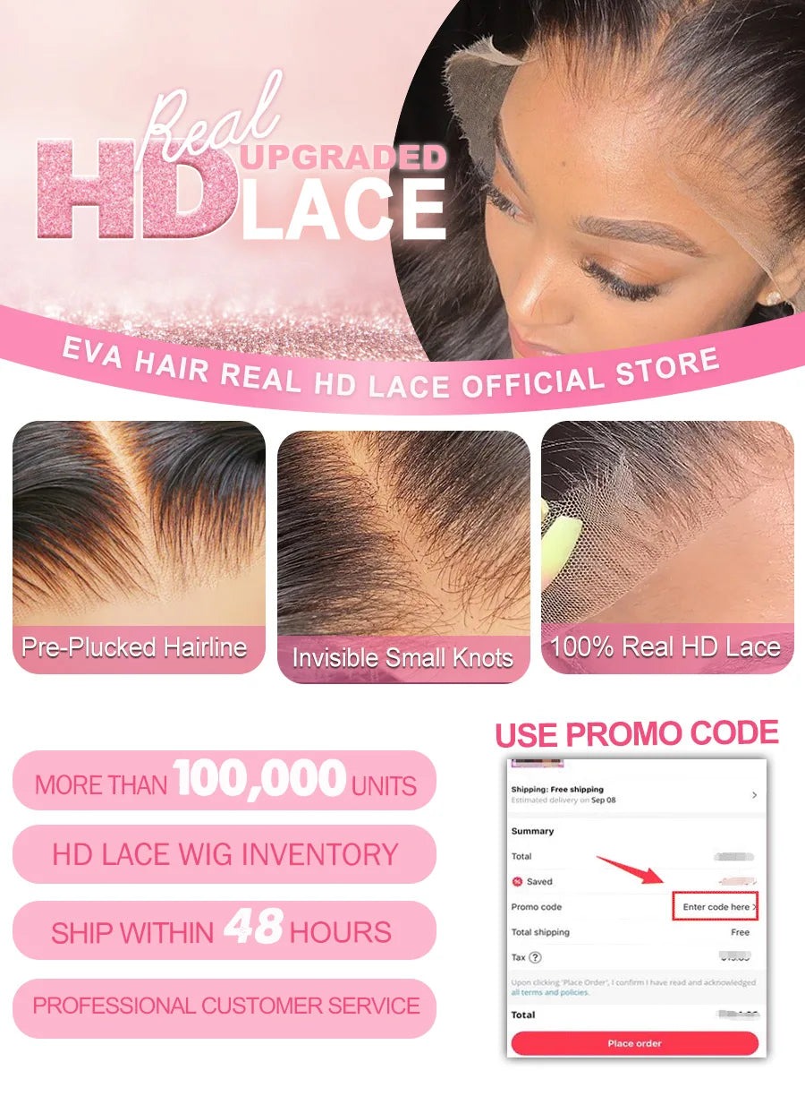 Glueless Wig Human Hair Ready To Go Loose Deep Wave 250% Density Princess Hair 13x6 HD Transparent Lace Frontal Wigs Pre plucked