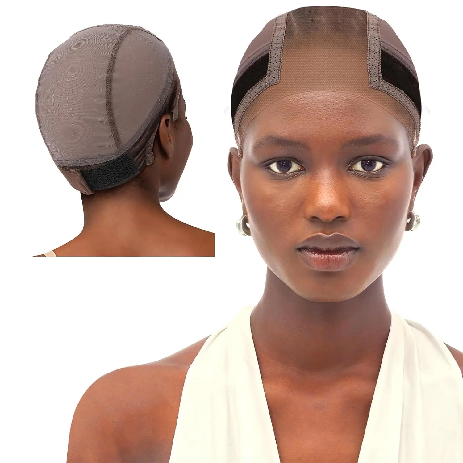 Lace Wig Grip Cap Wig Grip Band for Lace Front Wigs to Keep Wigs in Place, Adjustable Wig Cap with Grip Band Non Slip Cap