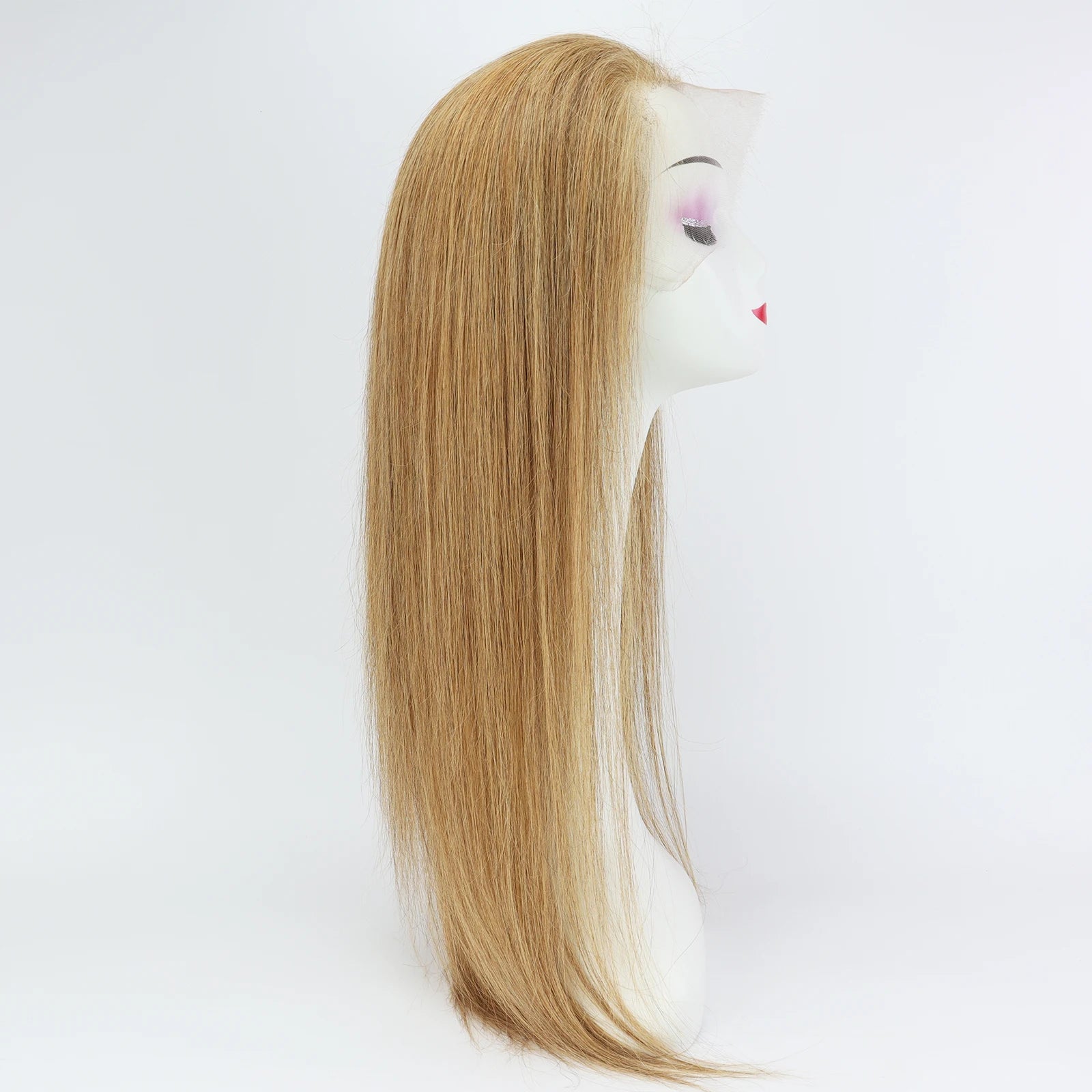 Full HD Lace Wig for Women #27 Honey Blonde 100% Remy Human Hair Invisible Lace Glueless Wig Bleached Knots Natural Straight