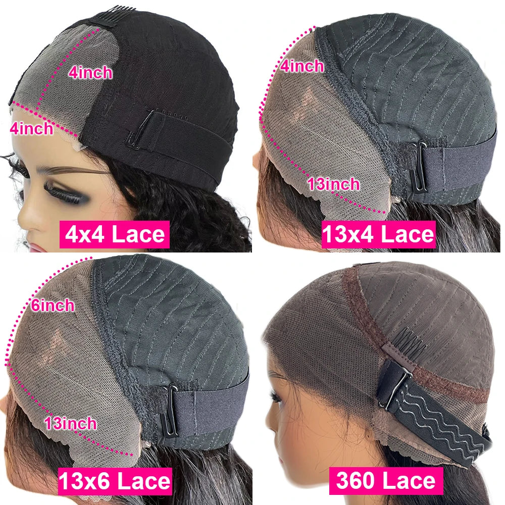 Glueless Wigs Human Hair 13×6 HD Lace Frontal Wig 13×4/360 HD Lace PrePlucked With Baby Hair Brazilian Short Bob Wig Wear And Go