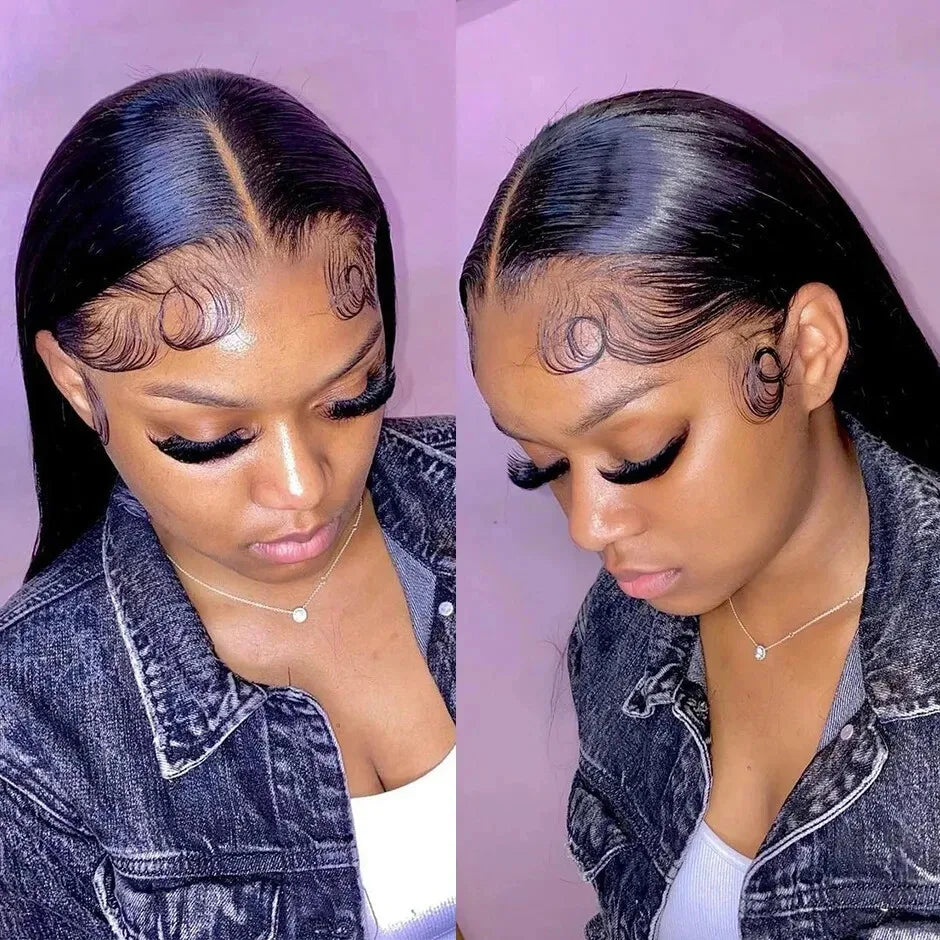 5x5 Glueless Wig Human Hair Ready To Wear Pre-Cut Lace Ready To Go Glueless Wigs Straight Lace Front Human Hair Wig For Women