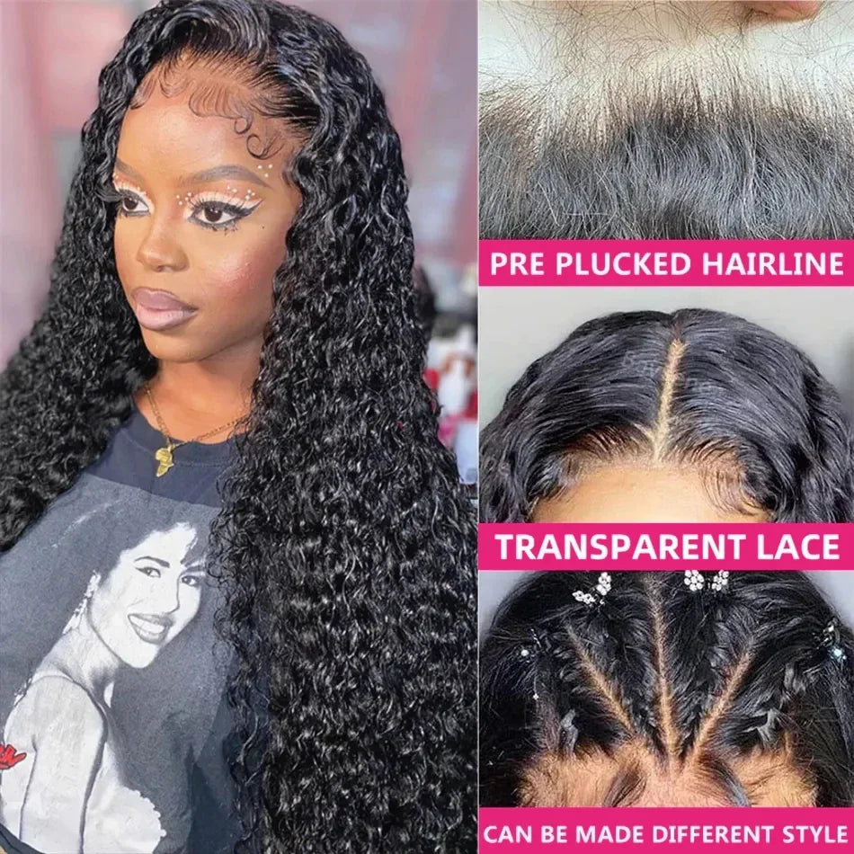 Glueless Wig Human Hair Ready To Wear Curly 7x5 Lace Closure Deep Wave Frontal Wig 13x6 Hd Lace Bleached Knots For Women Wear Go