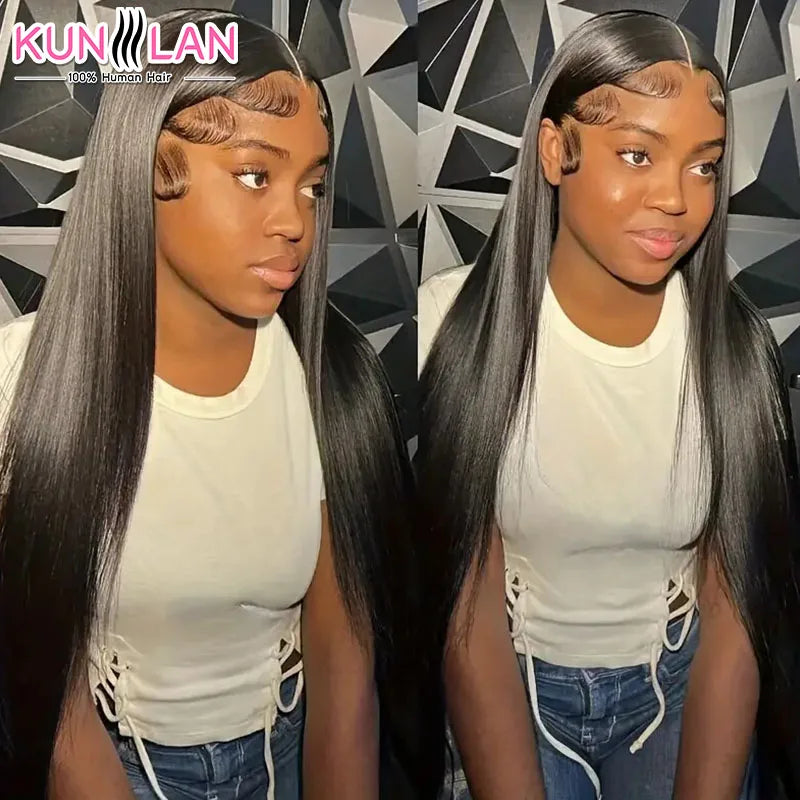 5x5 Glueless Wig Human Hair Ready To Wear Pre-Cut Lace Ready To Go Glueless Wigs Straight Lace Front Human Hair Wig For Women