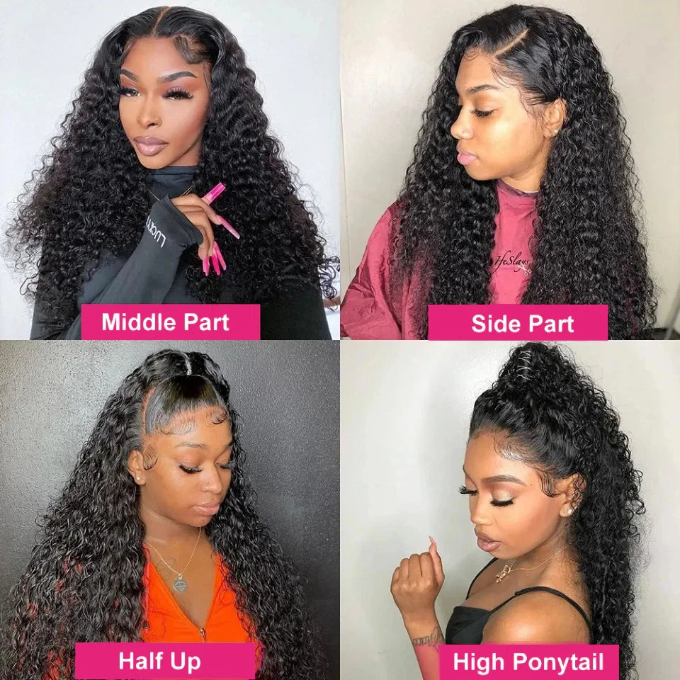 Glueless Wig Human Hair Ready To Wear Curly 7x5 Lace Closure Deep Wave Frontal Wig 13x6 Hd Lace Bleached Knots For Women Wear Go