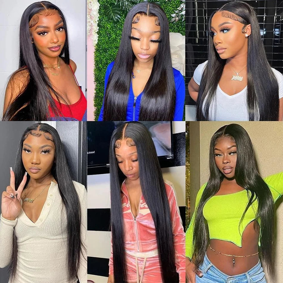 Glueless Wig Human Hair Ready To Wear 13X4 Pre Cut Bone Straight HD Transparent Lace Frontal Wig Human Hair Wigs 4x4 Closure Wig