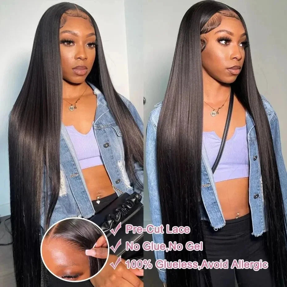Wear To Go Glueless HD Lace Wig Human Hair Straight 5x5 Closure Human Hair Wigs Brazilan Human Hair 100% Real Pre Plucked 30inch