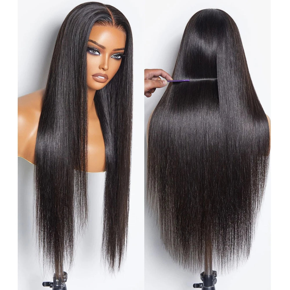 Glueless Wigs HD Transparent Lace Front Human Hair Wig 13x4 13x6 Bone Straight Frontal Wig Pre Plucked 4x4 HD Lace Closure Wig
