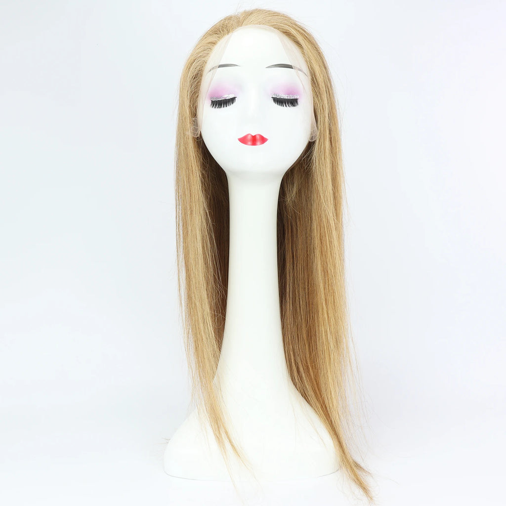 Full HD Lace Wig for Women #27 Honey Blonde 100% Remy Human Hair Invisible Lace Glueless Wig Bleached Knots Natural Straight