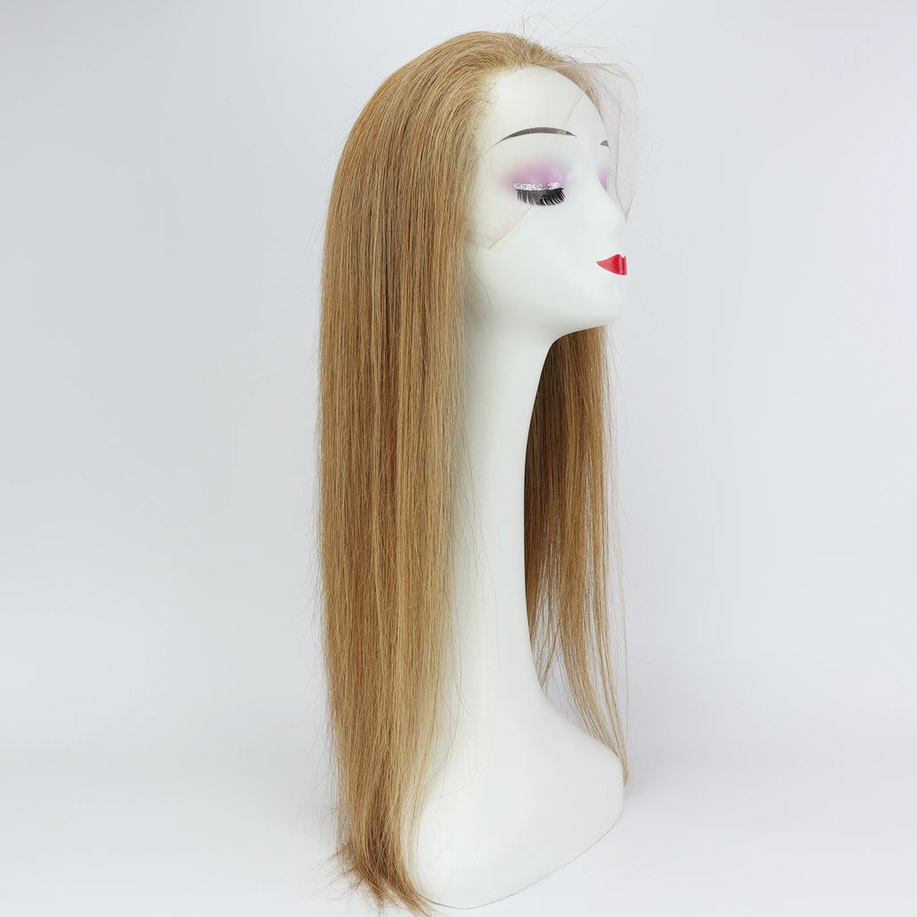 Full HD Lace Wig for Women #27 Honey Blonde 100% Remy Human Hair Invisible Lace Glueless Wig Bleached Knots Natural Straight