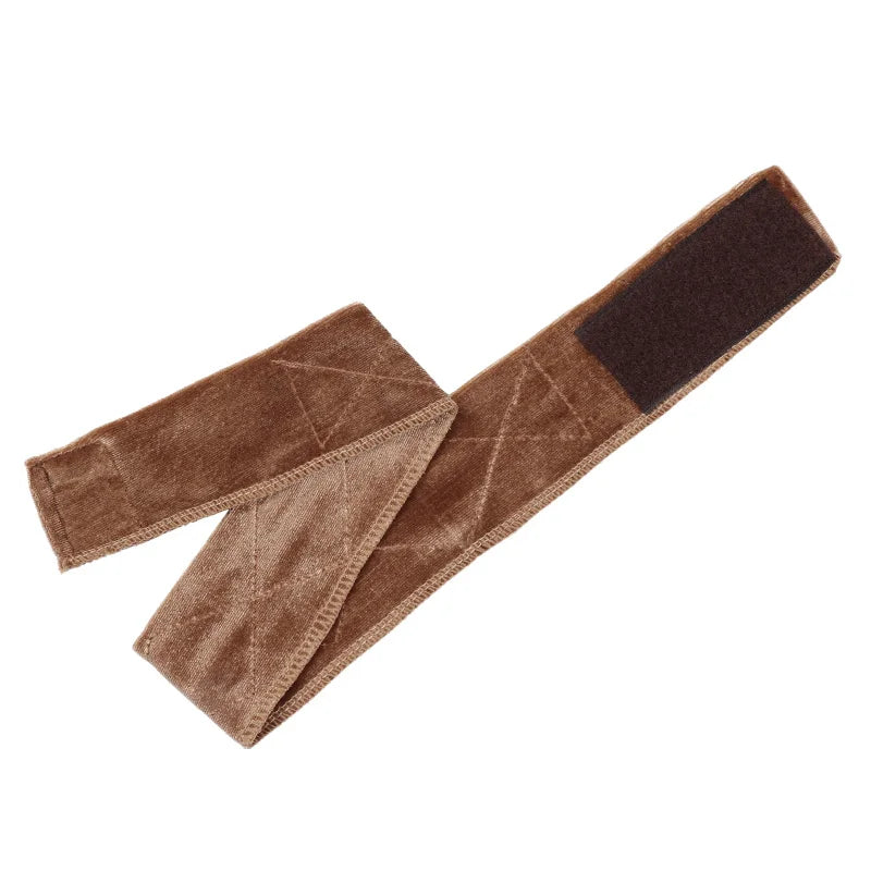 Wig Grip Band 1Pcs Brown Velvet Headband Scarf Head Hair Band Extra Hold Wig Adjustable Fastern Stretch Cotton Wig Band Beige