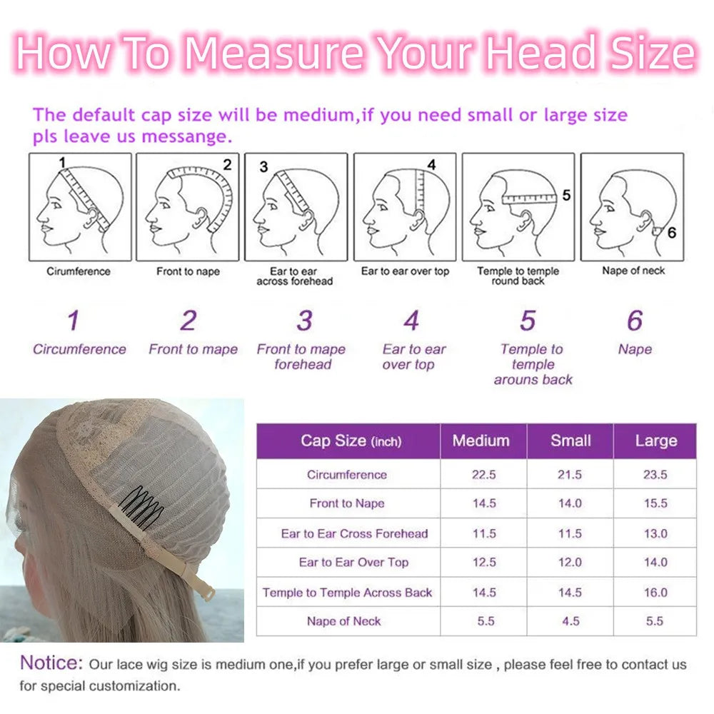 HD Lace Front Glueless Wig Platinum Ash Blonde Balayage Colored Wig Heat Resistant Luxury Human Hair Synthetic Blended Fiber