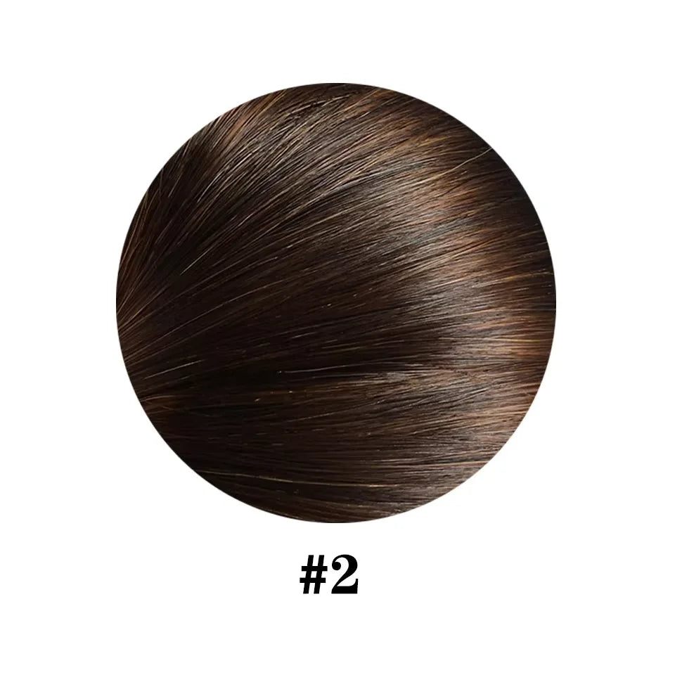 Clip in Hair Extensions Real Human Hair Straight 100% Brazilian Remy Human Hair Clip on Chocolate Brown 10-26 inch For Women