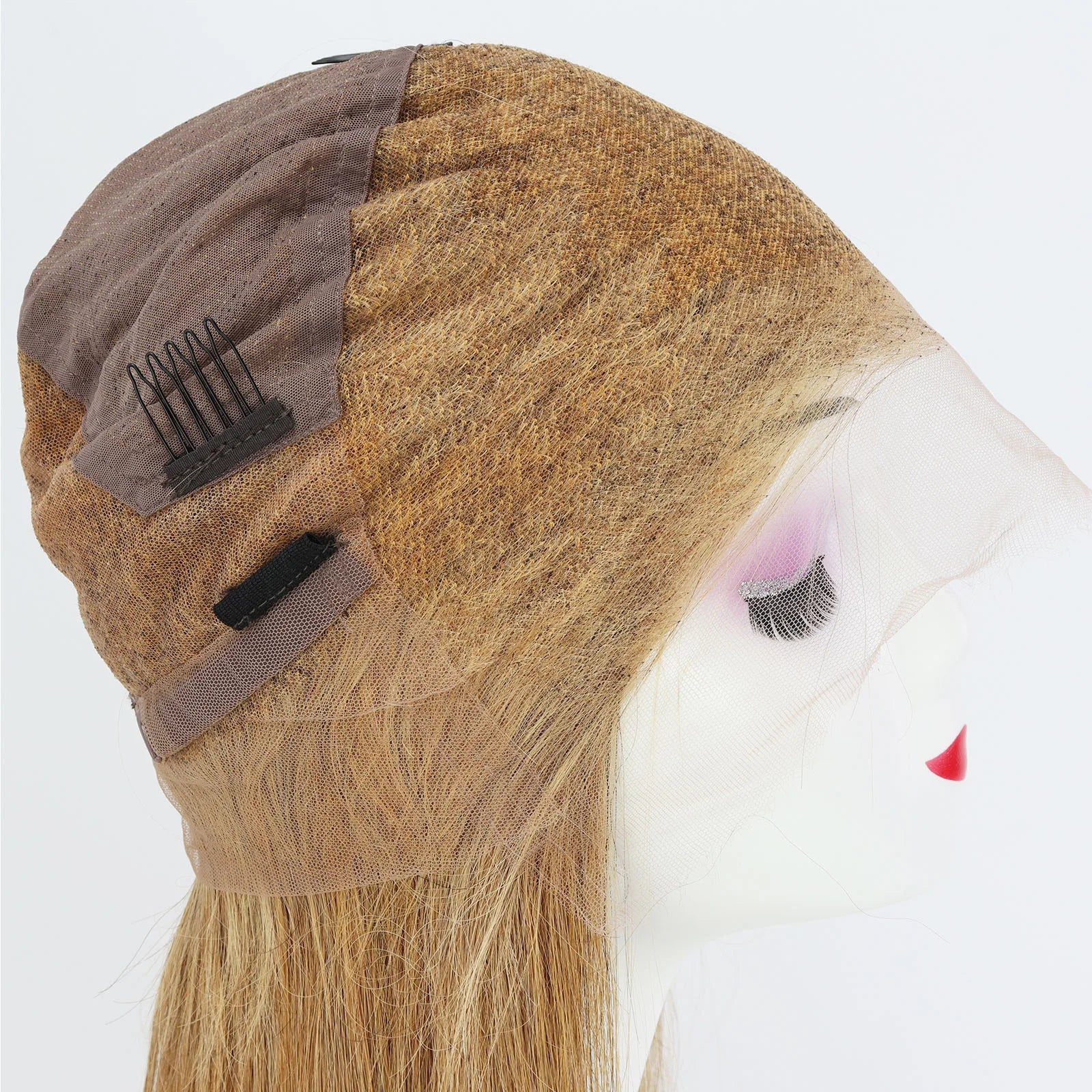 Full HD Lace Wig for Women #27 Honey Blonde 100% Remy Human Hair Invisible Lace Glueless Wig Bleached Knots Natural Straight