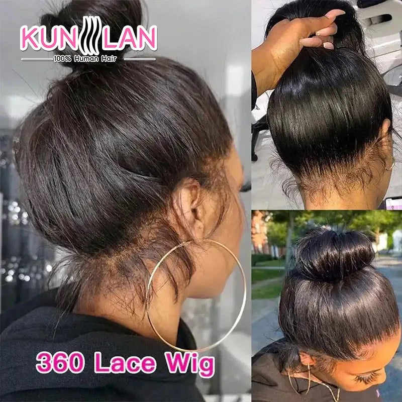 5x5 Glueless Wig Human Hair Ready To Wear Pre-Cut Lace Ready To Go Glueless Wigs Straight Lace Front Human Hair Wig For Women