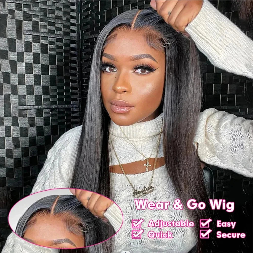Wear To Go Glueless HD Lace Wig Human Hair Straight 5x5 Closure Human Hair Wigs Brazilan Human Hair 100% Real Pre Plucked 30inch