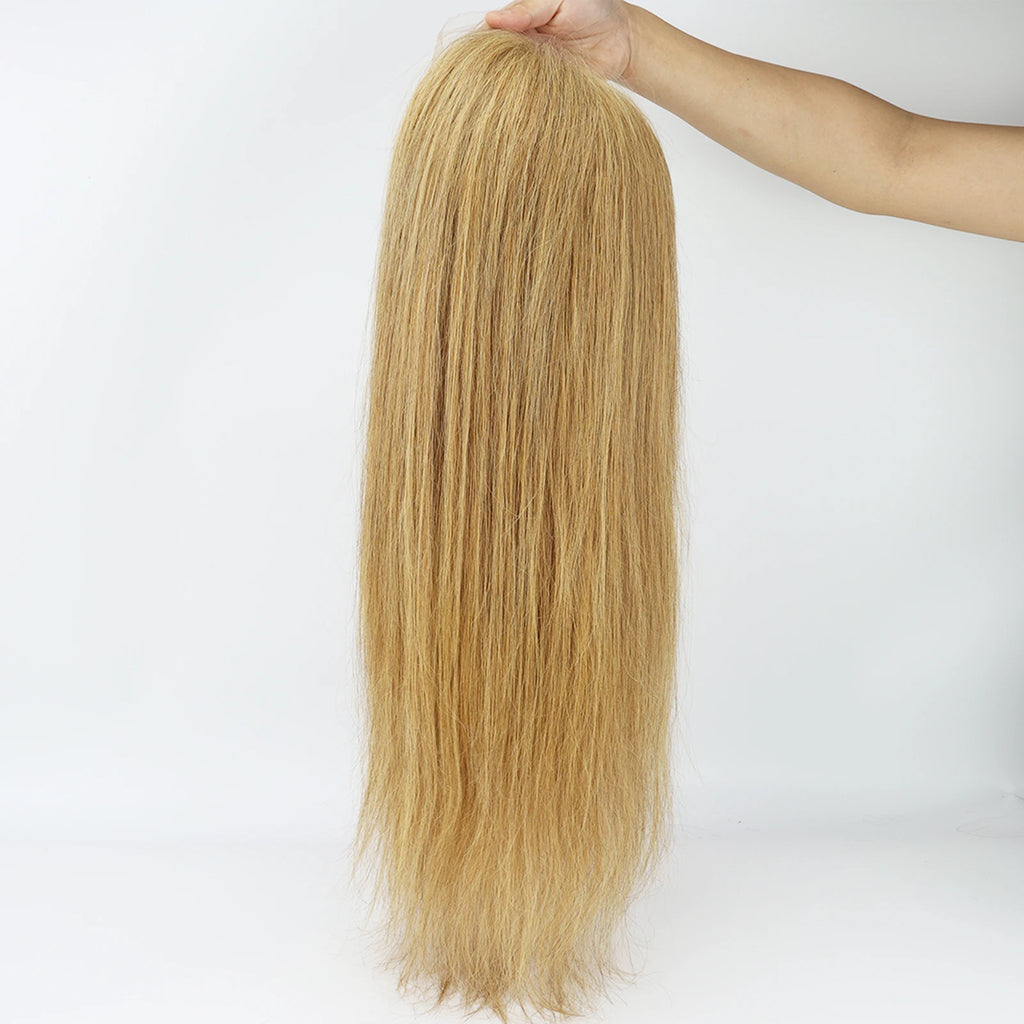 Full HD Lace Wig for Women #27 Honey Blonde 100% Remy Human Hair Invisible Lace Glueless Wig Bleached Knots Natural Straight