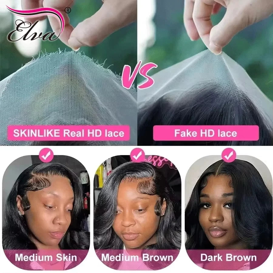 Glueless Wig Human Hair Ready To Go Loose Deep Wave 250% Density Princess Hair 13x6 HD Transparent Lace Frontal Wigs Pre plucked