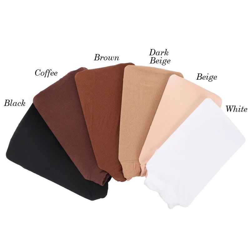 Yajukai New Stocking Cap For Wigs 2Pcs Cheap Hair Net For Wigs Bald Cap Beige Brown Nylon Stocking Wig Cap Stretchy Hair Cap