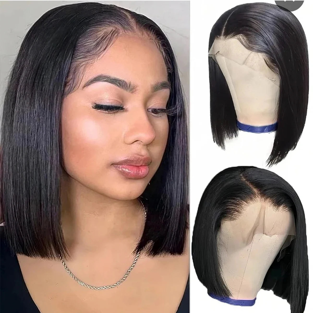 Glueless Wigs Human Hair 13×6 HD Lace Frontal Wig 13×4/360 HD Lace PrePlucked With Baby Hair Brazilian Short Bob Wig Wear And Go